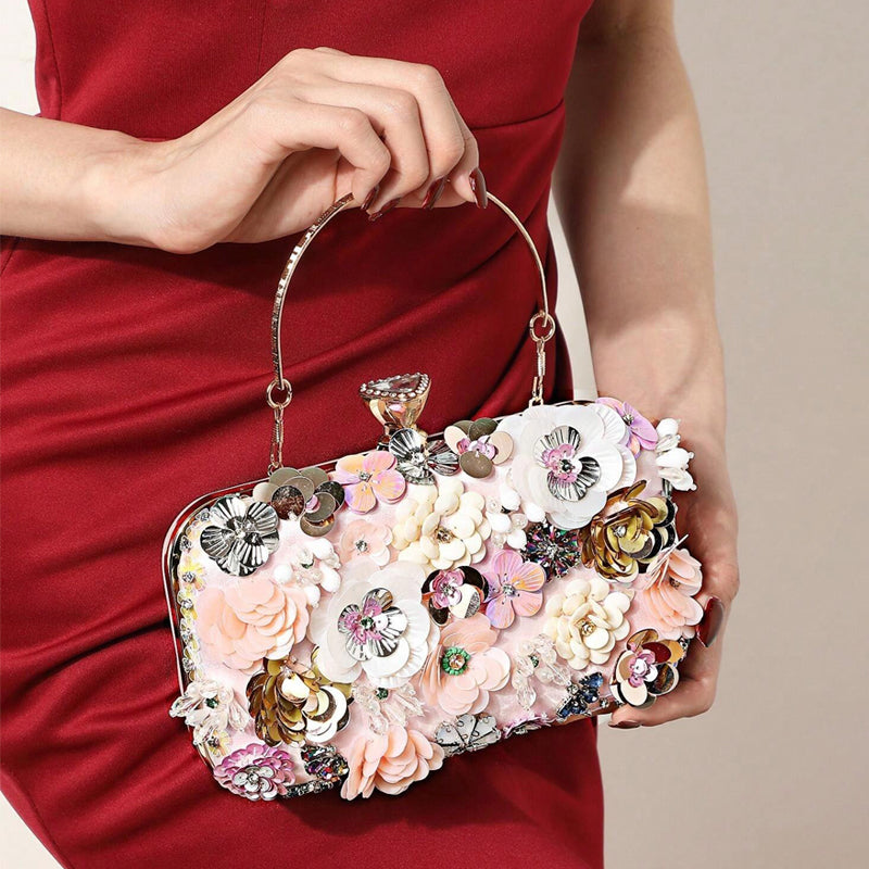 Sac à main mariage floral