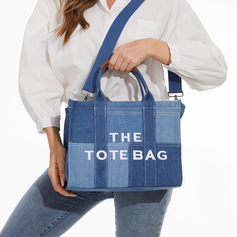 Sac à main jean tote bag patchwork