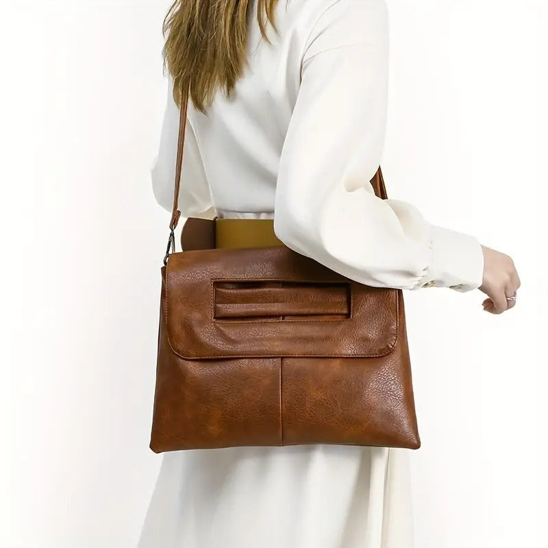 Sac à main pochette bandoulière marron