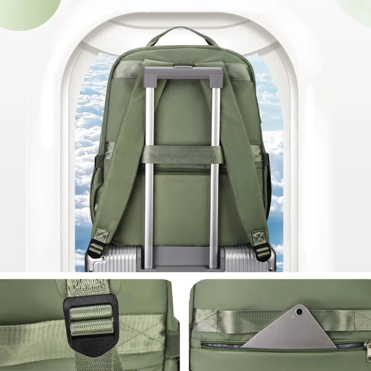 Sac à dos et sac à main avion grand