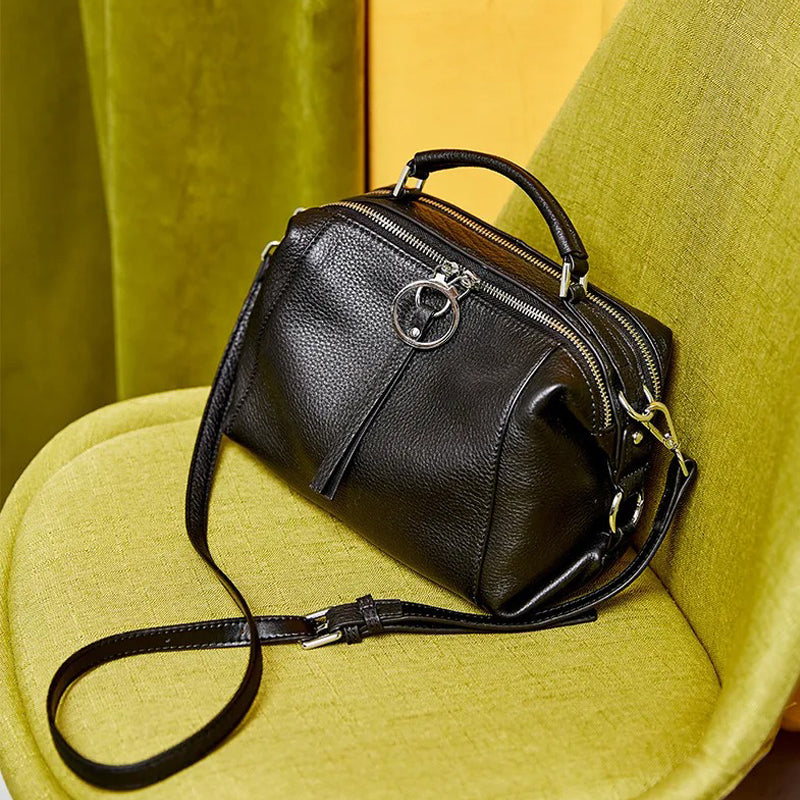 Petit sac à main cuir noir