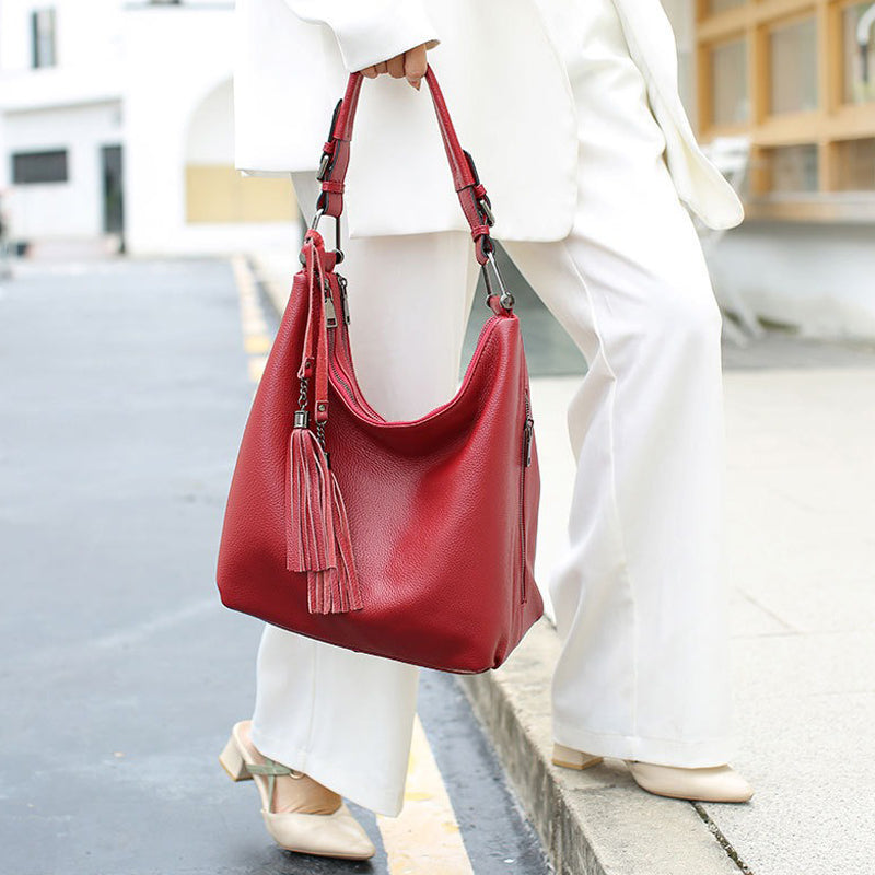 Sac à main cuir souple hobo