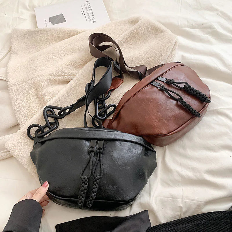 Sac à main banane cuir