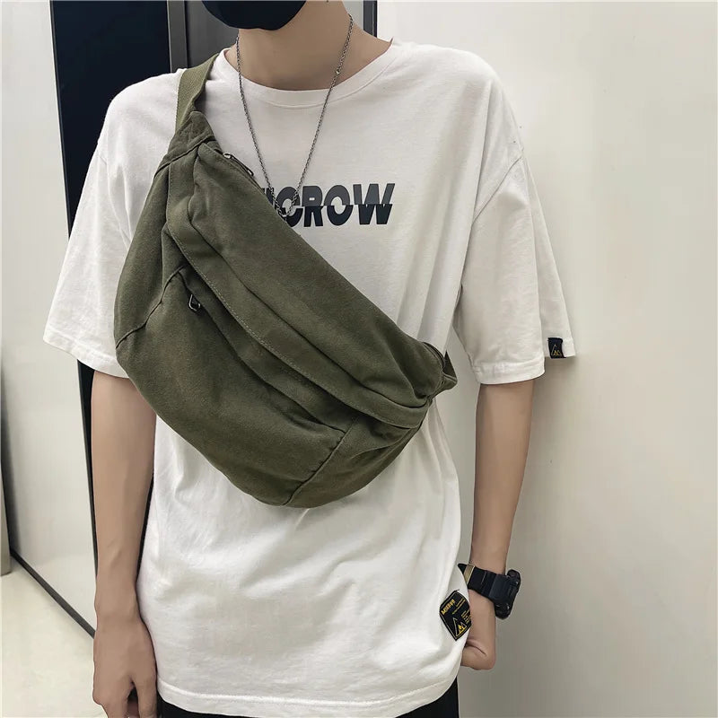 Grand sac à main banane XXL vert