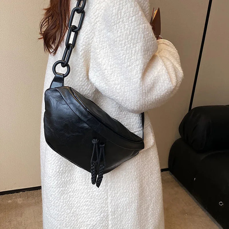 Sac à main banane cuir