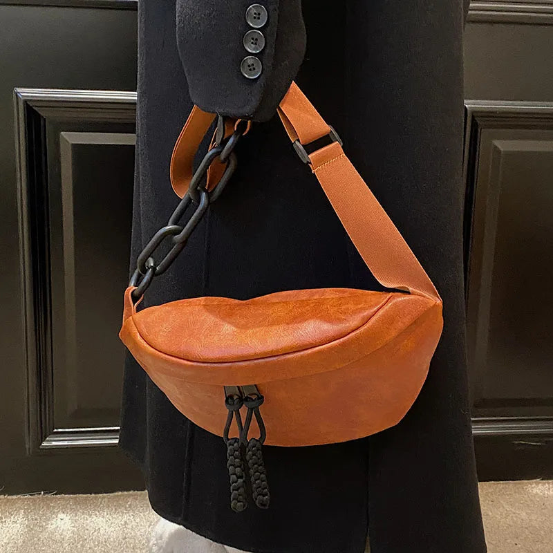 Sac à main banane cuir