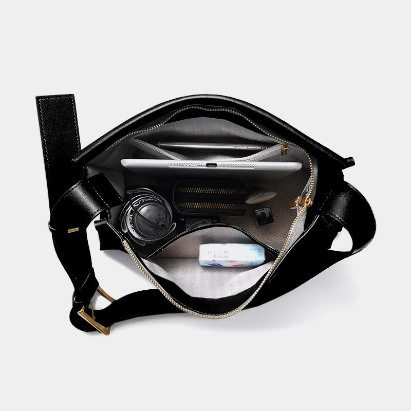 Sac à main cuir noir bandoulière