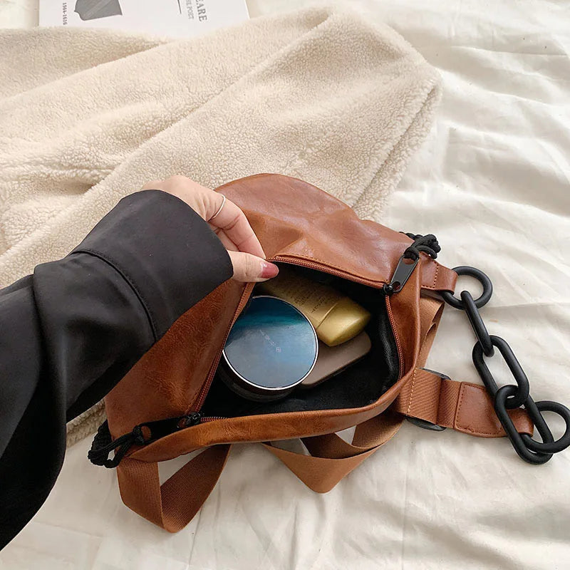 Sac à main banane cuir