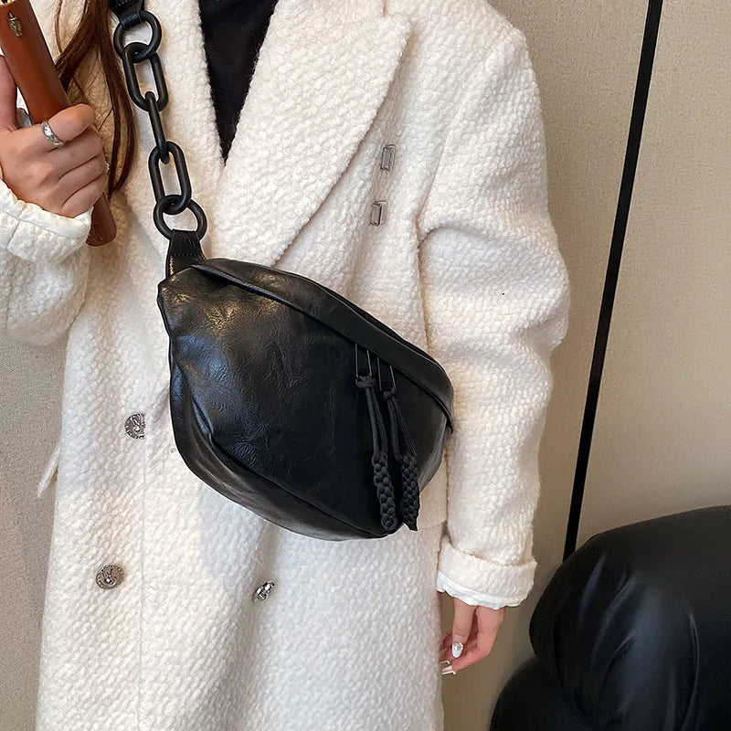 Sac à main banane cuir