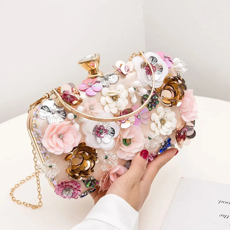 Sac à main mariage floral