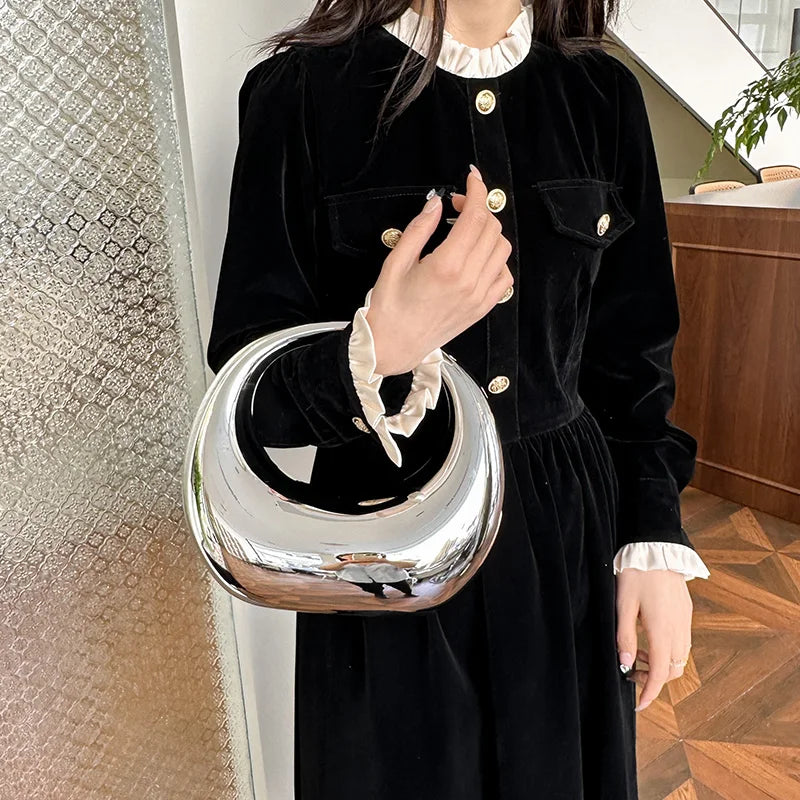 Sac à main original femme argenté