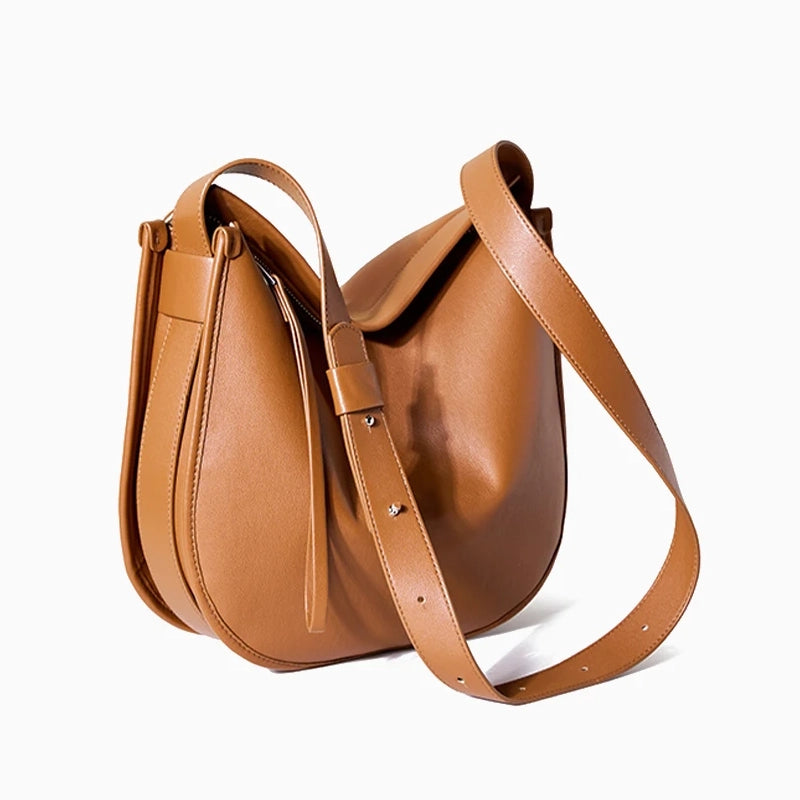 Sac à main cuir marron bandoulière