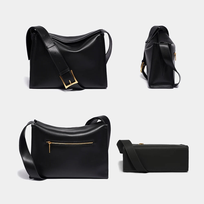 Sac à main cuir noir bandoulière