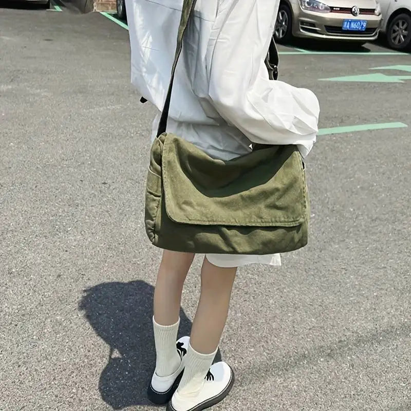 Sac à main besace en toile simple