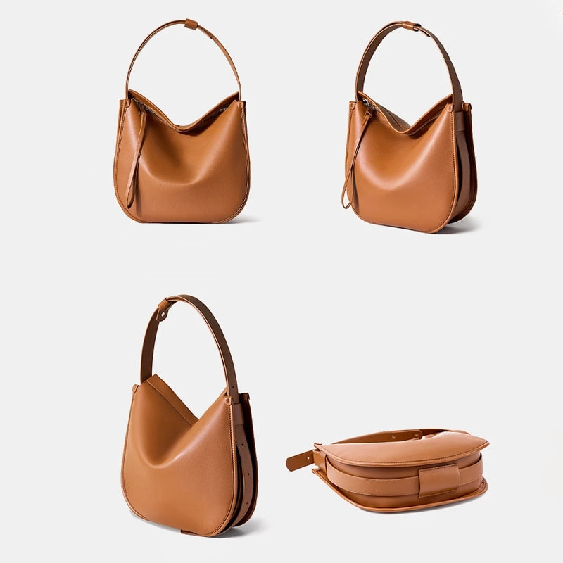 Sac à main cuir marron bandoulière