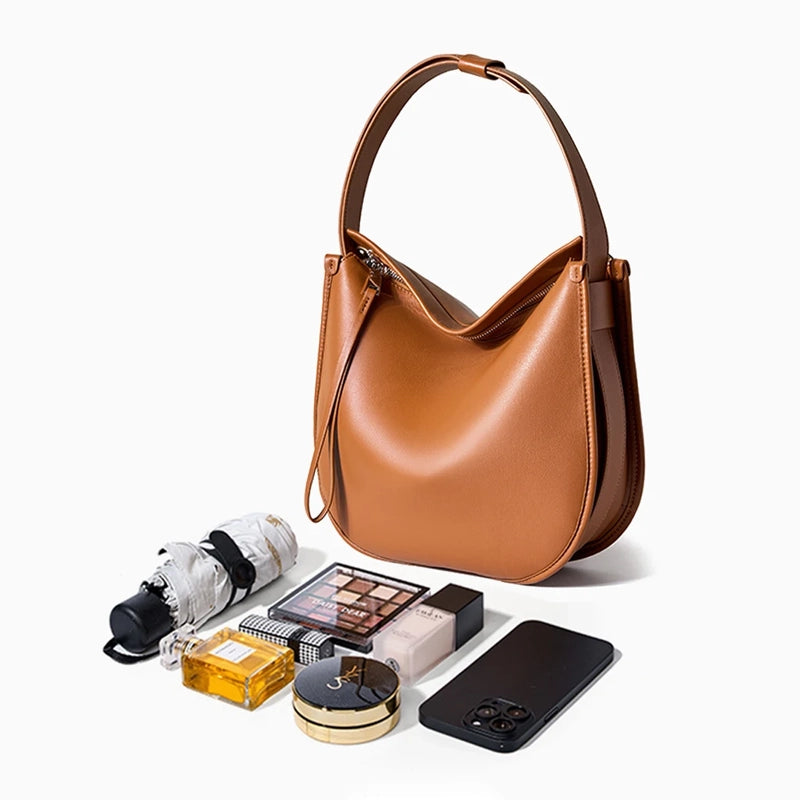 Sac à main cuir marron bandoulière