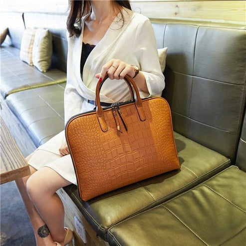 Sac à main ordinateur cuir femme