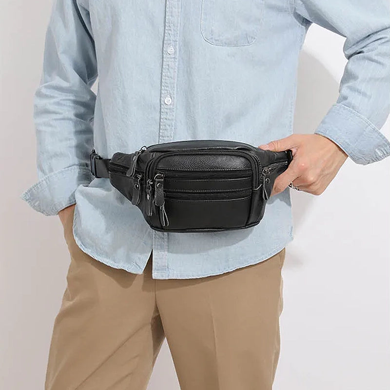Sac à main homme banane avec rangement