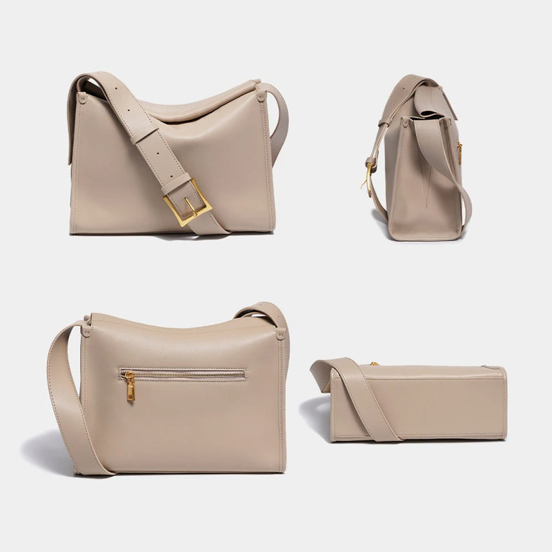 Sac à main cuir marron femme bandoulière contemporain