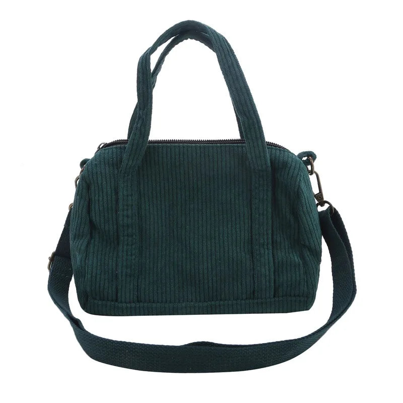 Petit sac à main bandoulière en velours côtelé