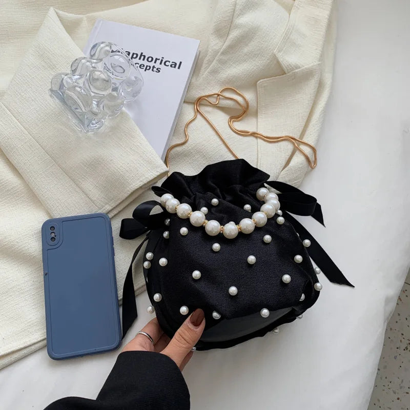 Sac à main seau noir