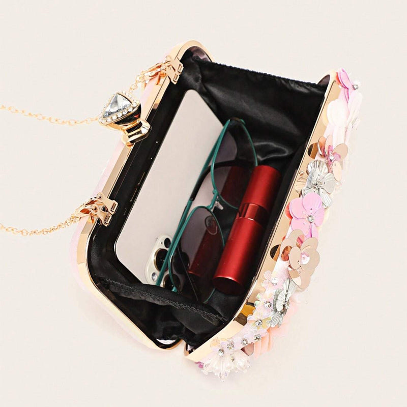 Sac à main mariage floral