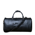 Sac De Poignet Homme En Cuir Véritable - Noir, 2 Compartiments Zippés, Dragonne Pratique - 1