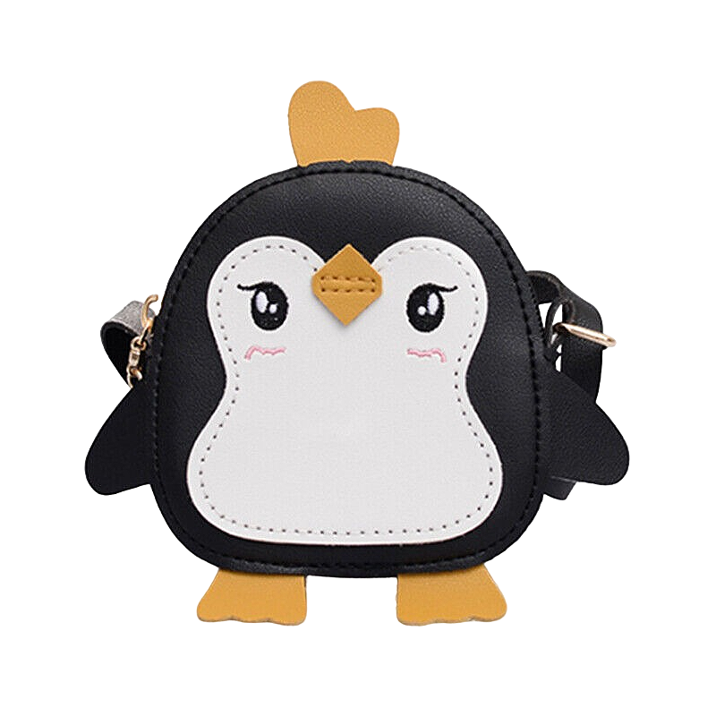 Petit sac à main enfant pingouin noir