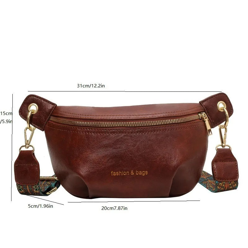 Sac à main banane femme cuir vintage