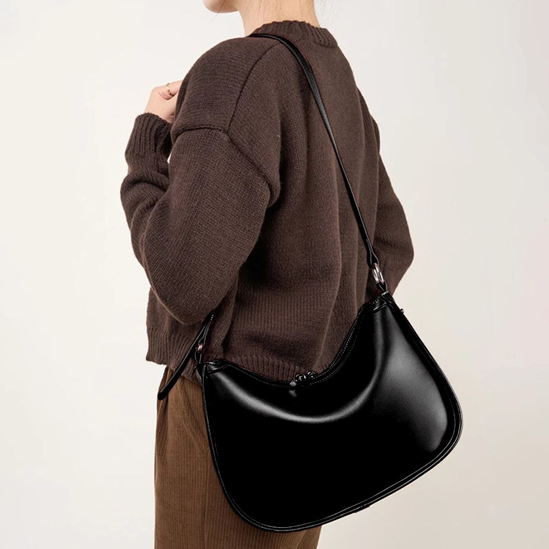 Sac à main cuir noir femme bandoulière