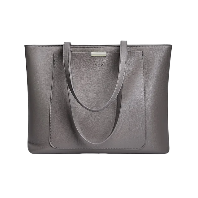 Sac à main cuir souple gris