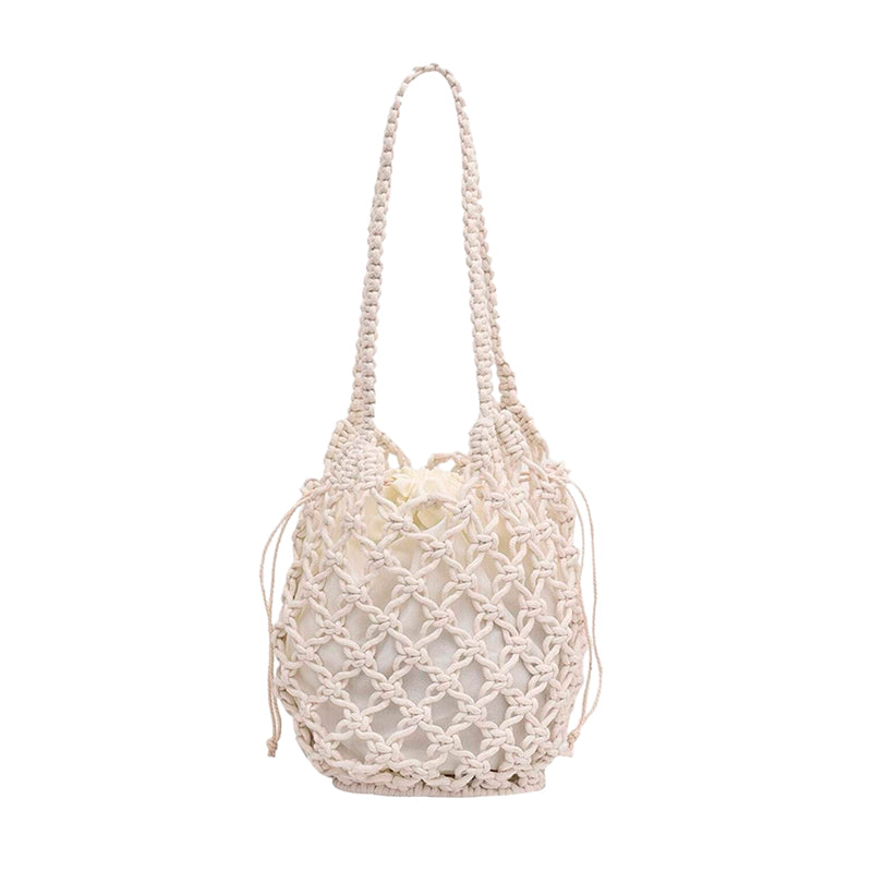 Petit sac à main crochet blanc