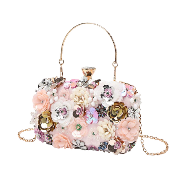 Grand Sac à Main Emily Shoehorn à Paillettes Florales - Occasion, Style Sac De Médecin Ou épaule