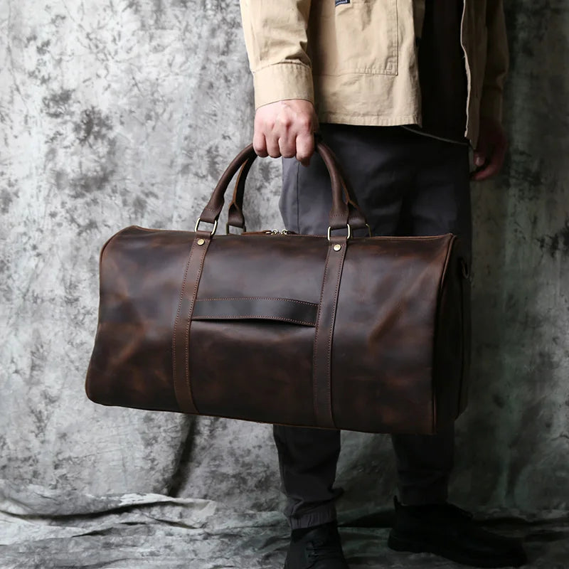 Sac à main voyage pour homme en cuir