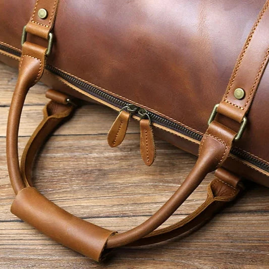 Sac à main voyage pour homme en cuir