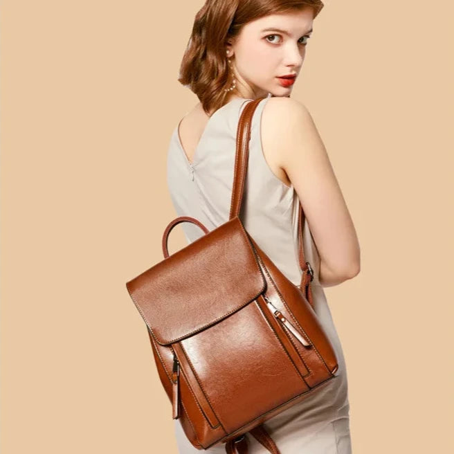 Sac à main à dos cuir femme