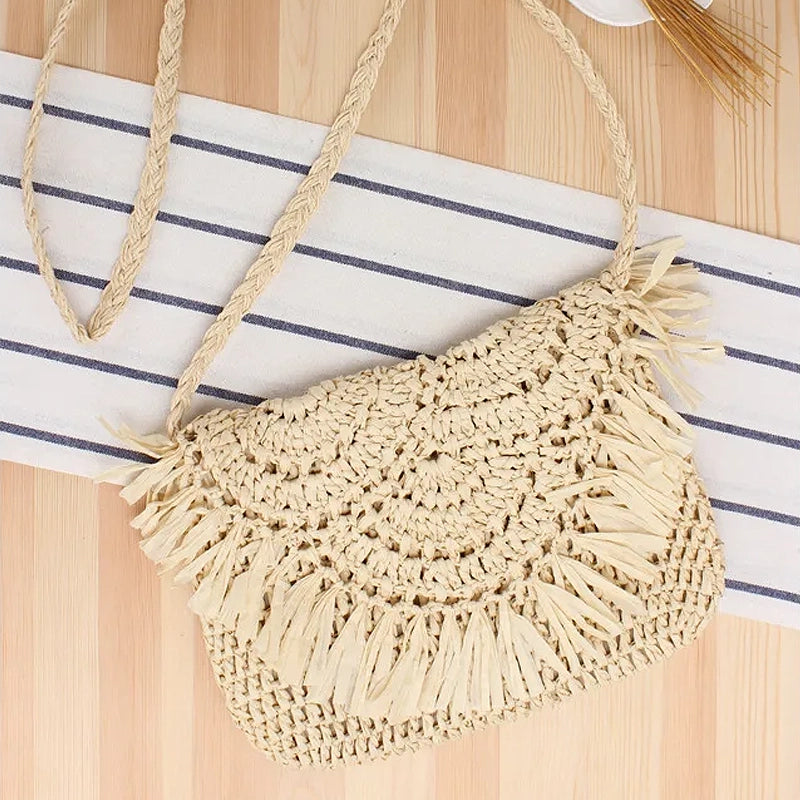 Sac à main bohème chic beige