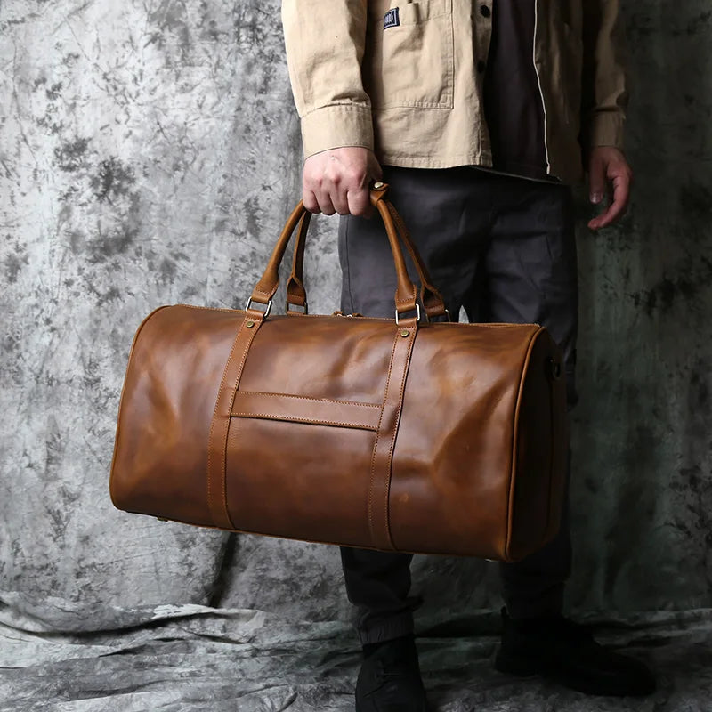 Sac de voyage en cuir pour homme pratique