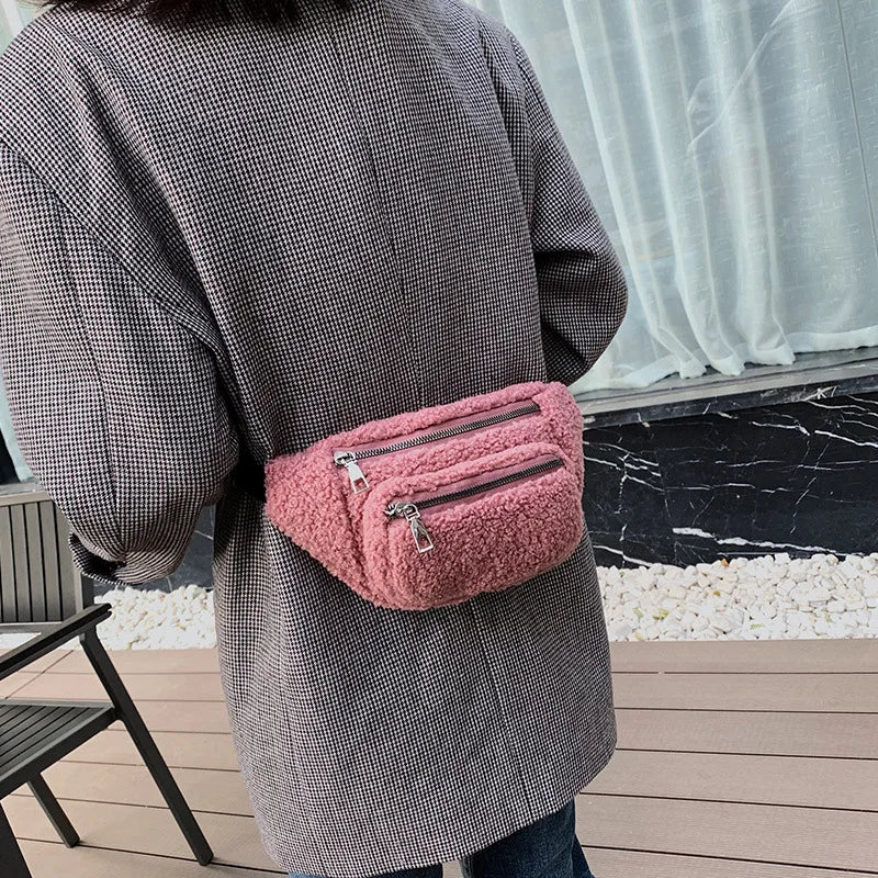 Sac à main banane pour femme peluche