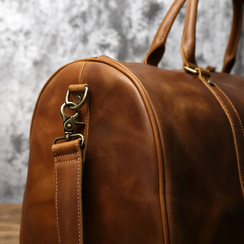 Sac à main voyage pour homme en cuir