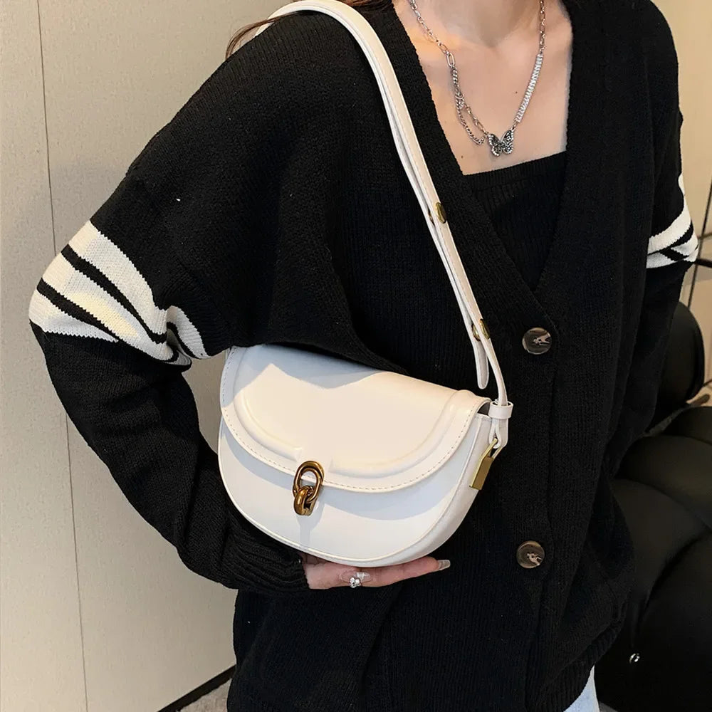 Sac à main vintage avec bandoulière blanc