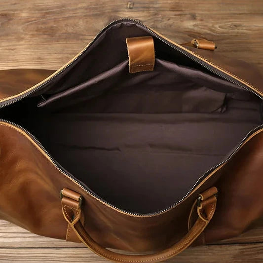 Sac à main voyage pour homme en cuir