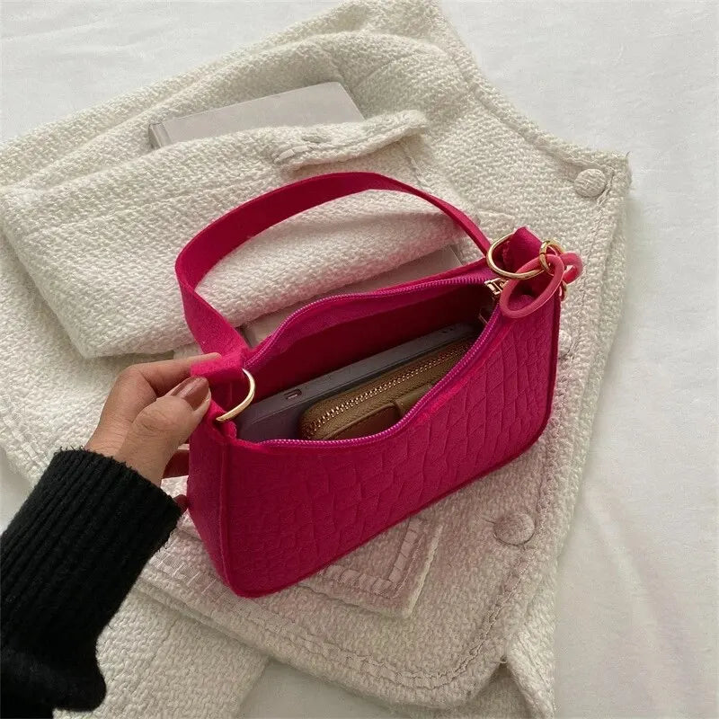 Sac à main épaule femme en feutrine