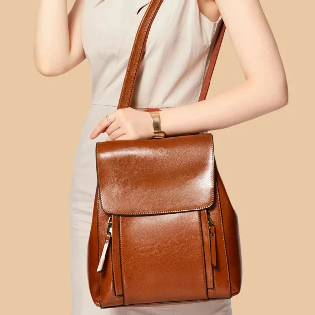 Sac à main à dos cuir femme