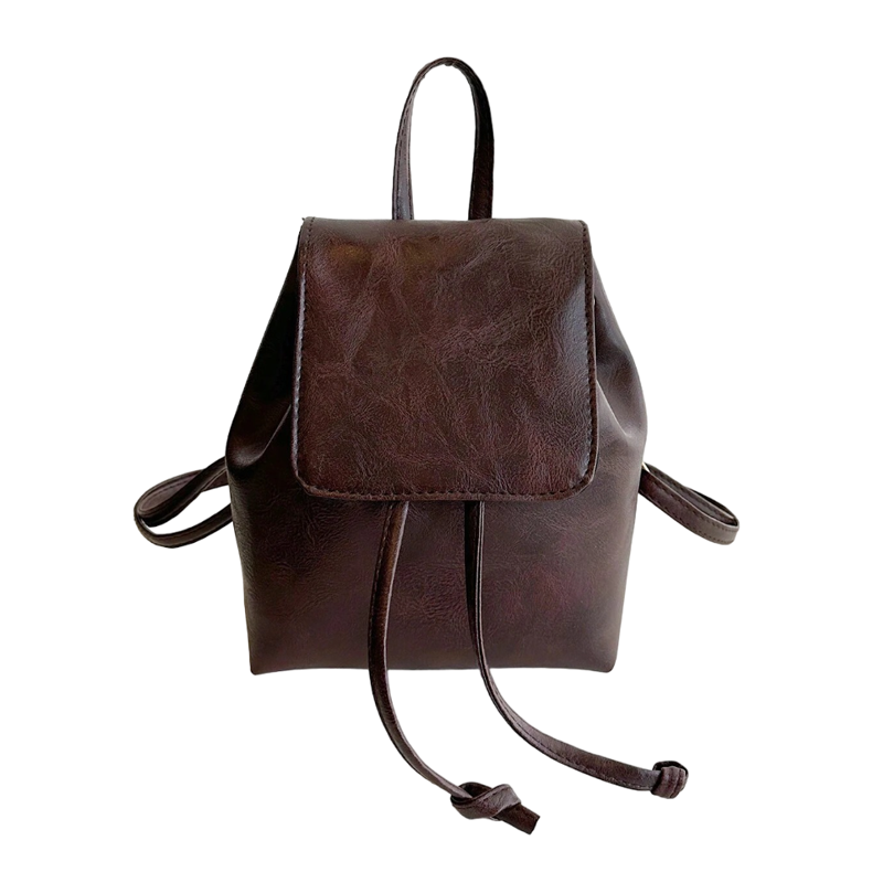 Sac à main à dos femme marron